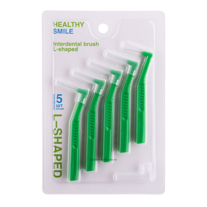 Healthy Smile L-образные межзубные ершики 0.8 мм, 5 шт